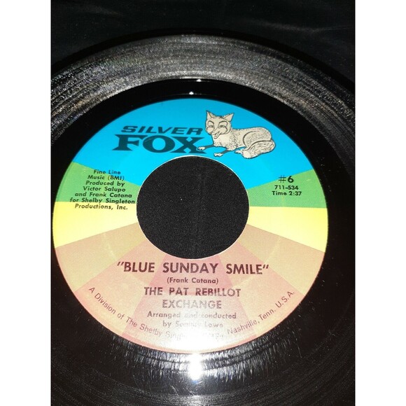 45 RPM Silver Fox The Pat Rebillot Exchange Oh Happy Day/Blue Sunday Smile Vtg - Picture 4 of 6